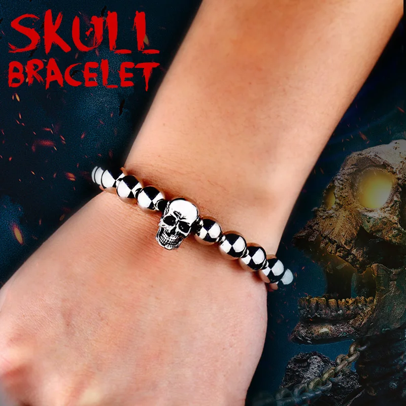 316L нержавеющая сталь 2019 Новое поступление высокого качества в стиле панк череп