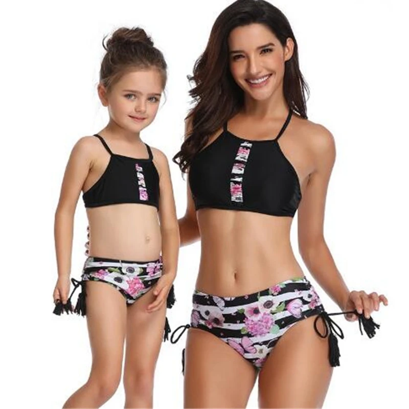 Бикини с принтом женские Купальники пуш ап Женский бразильский Семейный