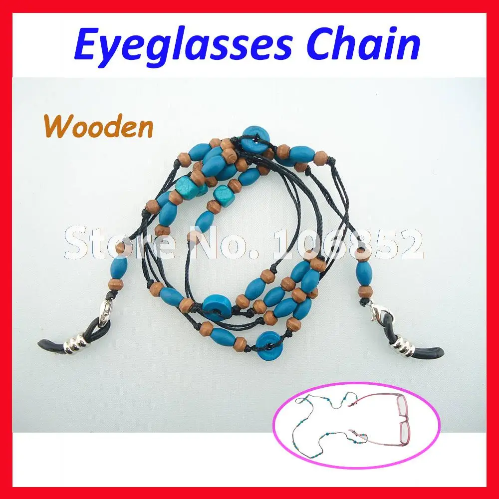

JX004 Free Shipping 10pcs/lot Fashion Wooden Sunglass Reading Glasses Eyeglasses Cord Chain Rope Holder