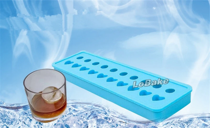 Новое поступление Силиконовый поднос для льда в форме 3D шара и сердца с 20