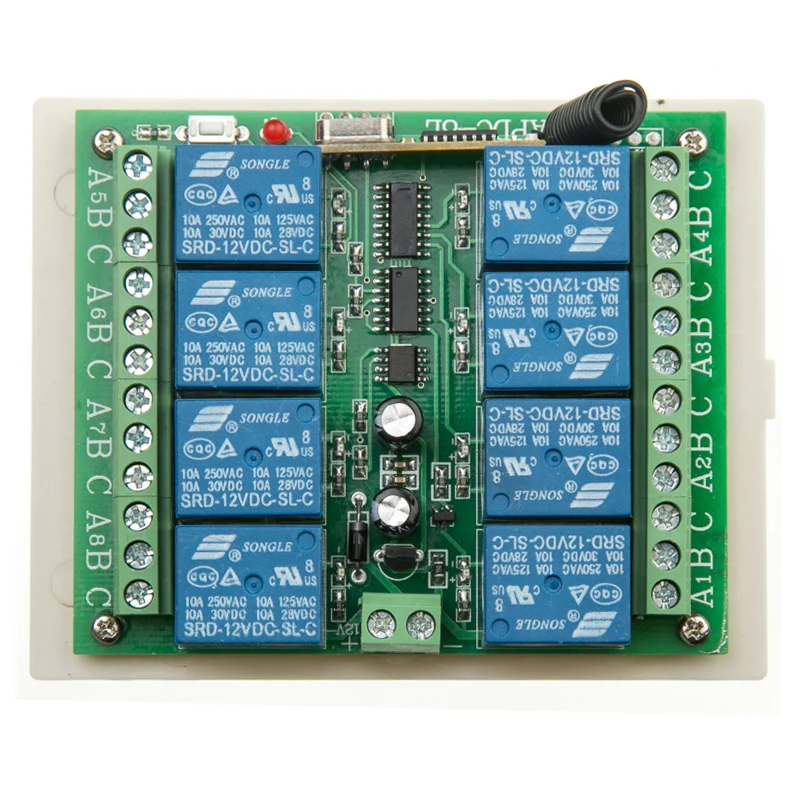 Xuanlongyuan DC 12V 24V 8 CH 8CH RF беспроводной ресивер 315/433.92 MHZ/лампа/Гаражные Двери/жалюзи |