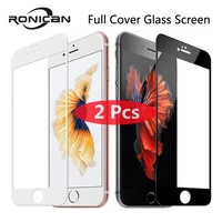 2pcs full cover tempered glass for iphone 7 8 plus 5s explosion proof screen protector film on iphone 6 6s plus x xs max xr case