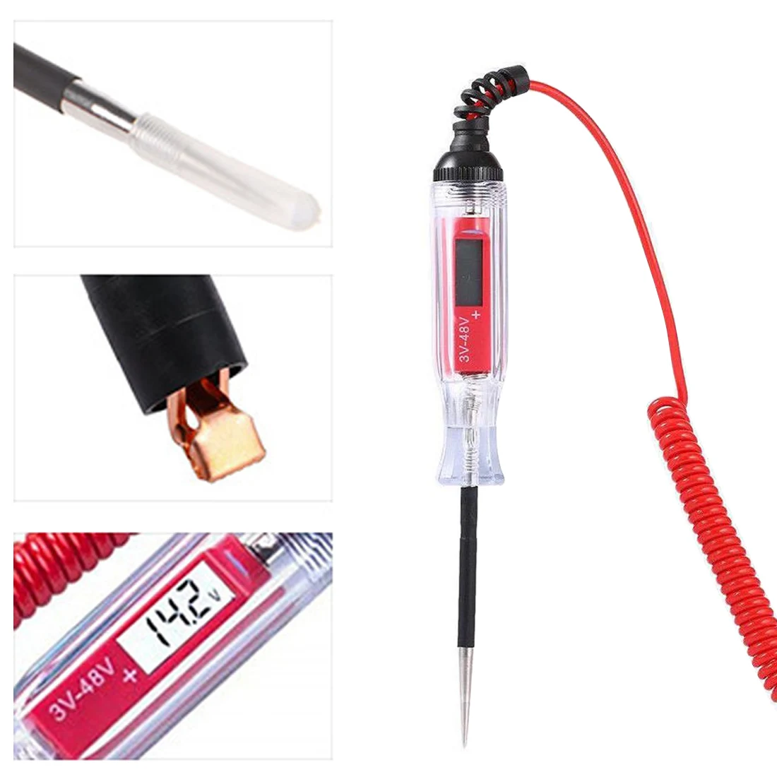 

Automotive Test Lamp LCD Digital Voltage Lamp Circuit Tester Circuit Voltage Tracker Car Auto Circuit Detector Diagnostic Tool