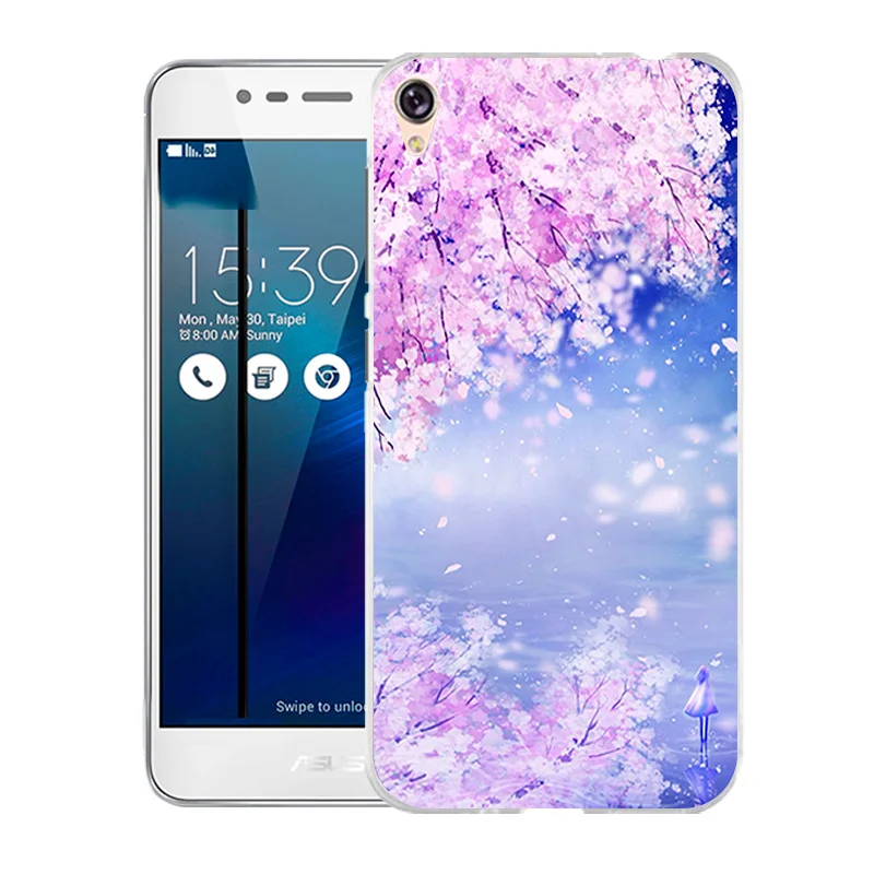 Чехол для Asus Zenfone Live ZB501KL 3 Go 5 0 дюйма мягкий ТПУ чехол с принтом лепестков Для