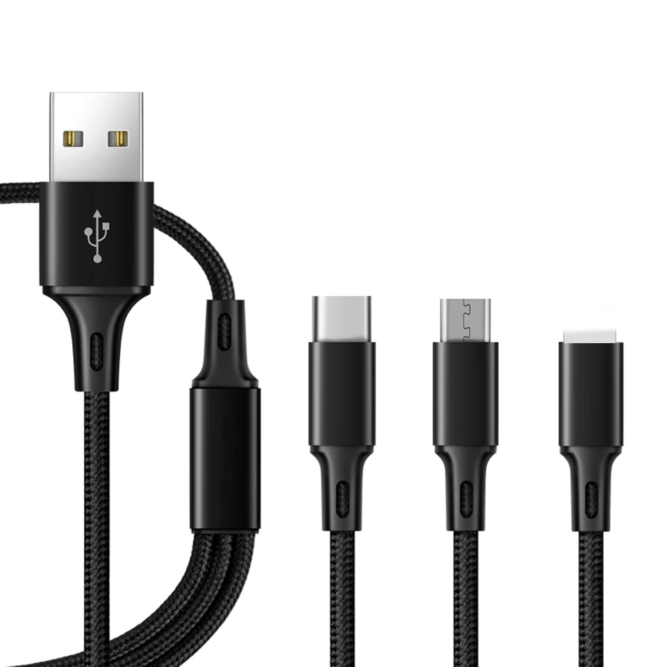 3 в 1 mi cro usb зарядное устройство кабель для Xiaomi 8 9 se x 2 s Red 6 6A несколько type C шнур