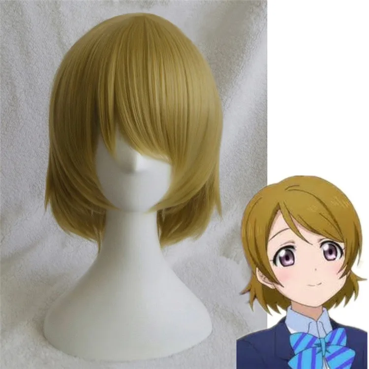 Love Live! LoveLive Koizumi Hanayo Короткие Смешанные цвета термостойкий косплей костюм парик +