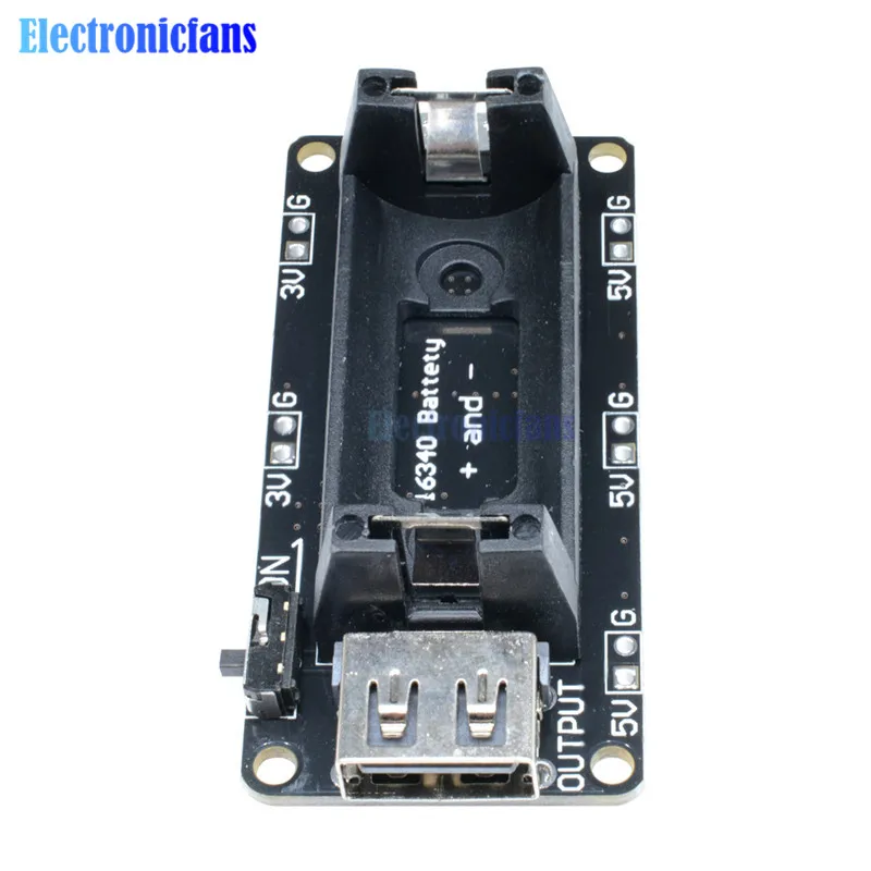 ESP8266 ESP32 Питание Перезаряжаемые Двойной 16340 литий Батарея Зарядное устройство Щит Модуль двойной Выход 3,3 V 5V Для Arduino UNO R3