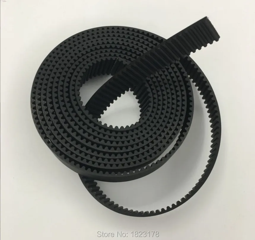 Высокое качество 2 м HTD3M PU открытый ремень 3 ГРМ 15 черный полиуретан со стальным