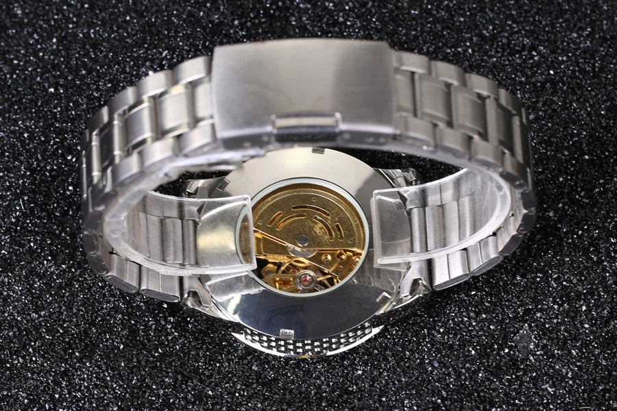 SEWOR автоматические часы фирменные мужские классические из нержавеющей стали