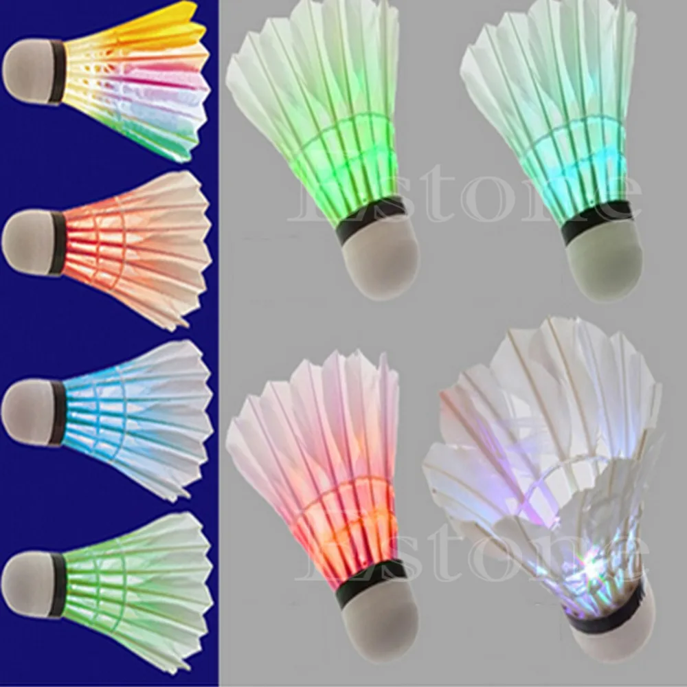 4 шт. птички освещение Темная ночь красочные LED Бадминтон Волан | Спорт и