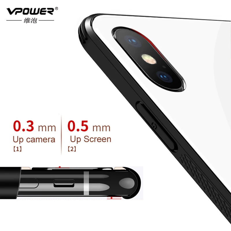 Чехол из закаленного стекла 6d для iPhone X XR XS Max взрывозащищенный стеклянный чехол с