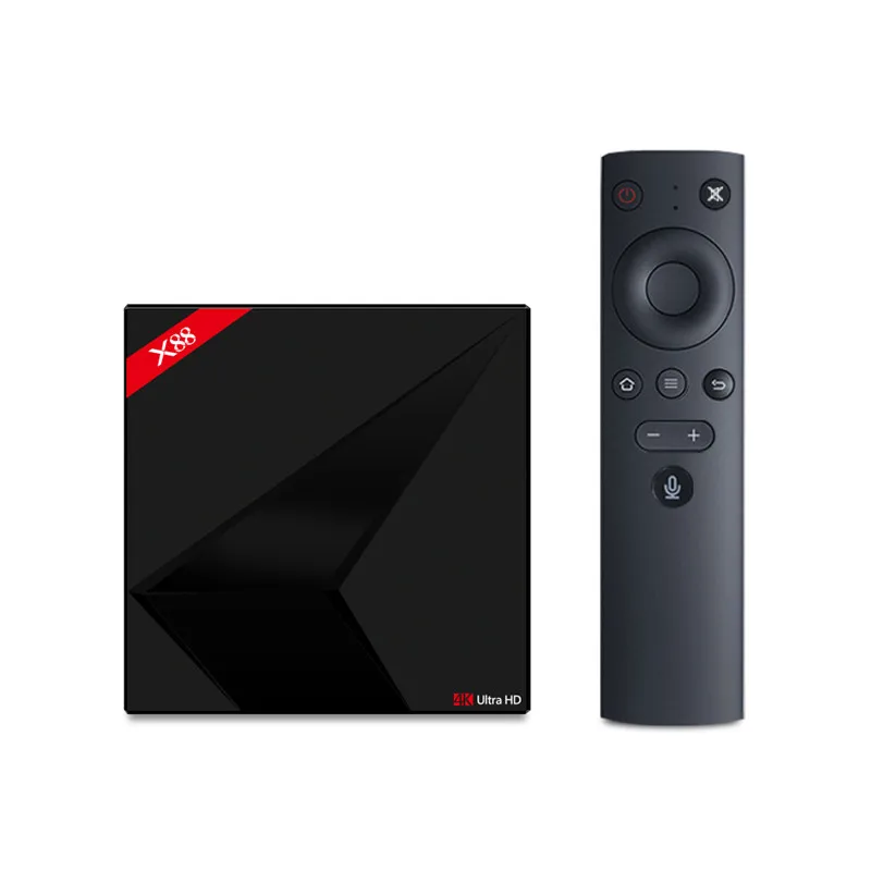 Haayot X88 Android 7,1 ТВ коробка 4 ядра RK3328 H.265, 4 Гб оперативной памяти, 32 Гб встроенной памяти, 2,4/Wi-Fi 5 ГГц двухъядерный процессор Wi-Fi 4 K HD Media Player голос Управление смарт-ТВ приставки