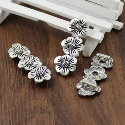 10 шт. слайдер с цветами и хризантемами для браслета ожерелий шнура бусин часов