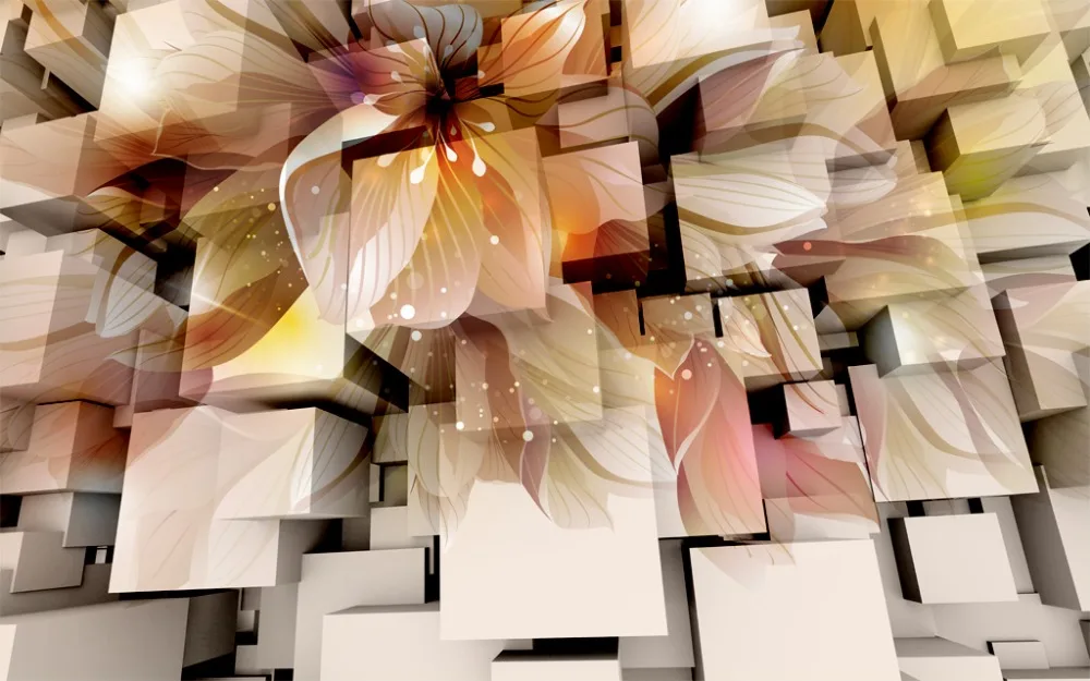 Товары для дома шторы настроить стереоскопические Цветочные фото 3d гостиной