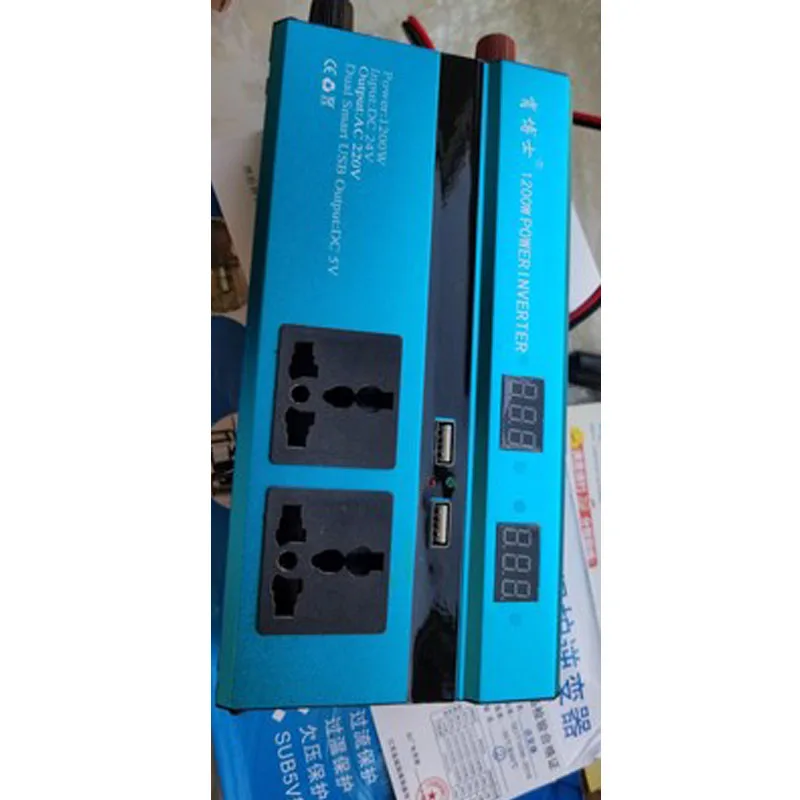 1200 Вт DC12V/24 В/48 В/60 в к AC220V модифицированный синусоидальный инвертор питания светодиодный дисплей зарядное устройство конвертер адаптер автомобильный Автомобиль/Домашнее использование