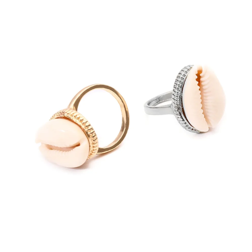 Женское пляжное кольцо-кабошон behemian Cowrie Опаловое кольцо с кабошоном оптовая