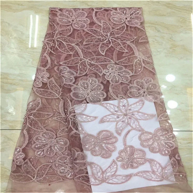 Lace Trim sequins beads Voile 2019 Hot Sale free Shipping Indian French New Design African Fabric High Quality purple peach | Дом и сад