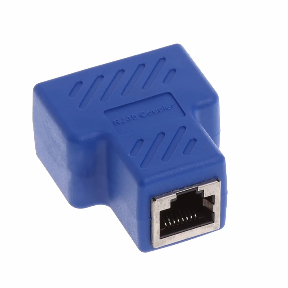 Разветвитель сетевого кабеля RJ45 LAN Ethernet с 1 на 2 каналами удлинитель адаптера