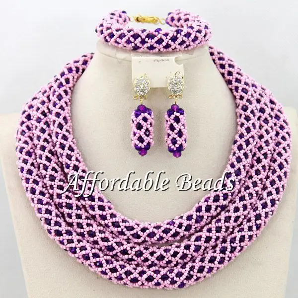 Горячая Распродажа нигерийский ювелирный набор красивый африканский Модный