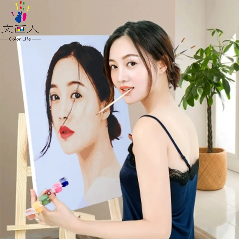 Раскраска по номерам маленький олень Лев цифровая милые животные картина маслом