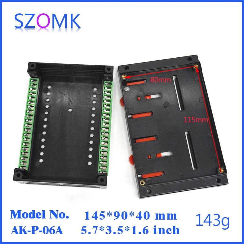Din-рейка пластиковый корпус электроника Клеммная колодка (1 шт.) 145*90*40 мм