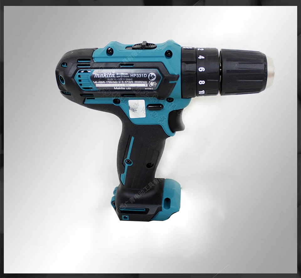 Япония Makita HP332/331D зарядка Ударная дрель бесщеточная литиевая дрель электрическая отвертка 6750-22, 500ipm 450-1500 об/мин 30/14