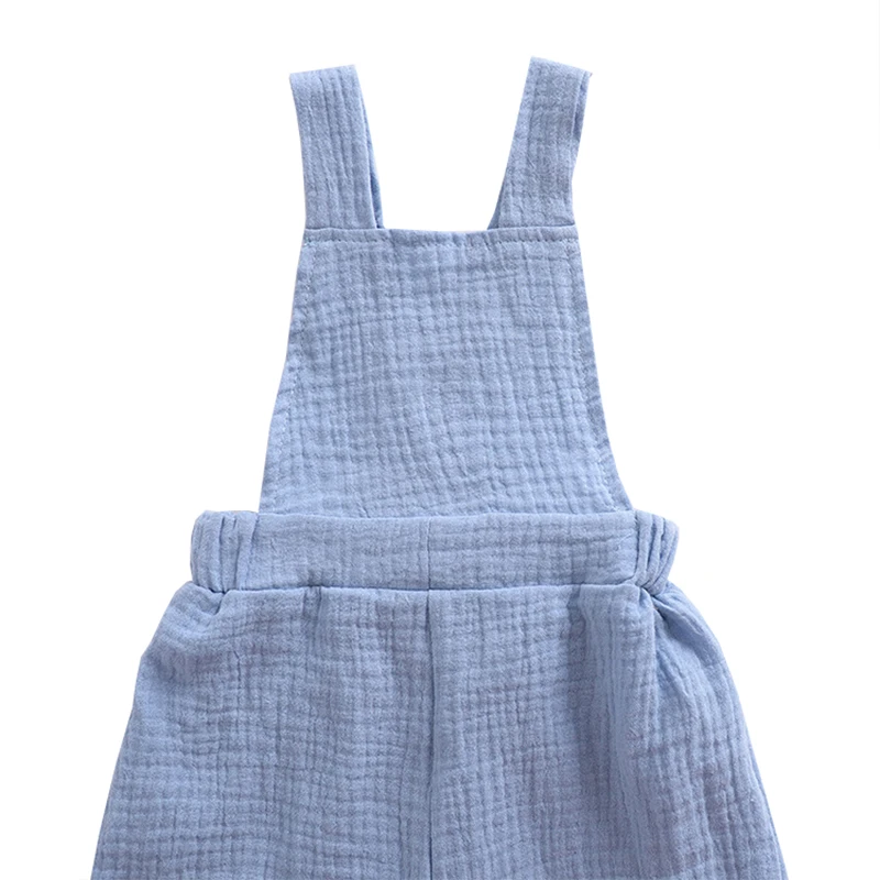 Синие комбинезоны для маленьких мальчиков и девочек летний модный комбинезон