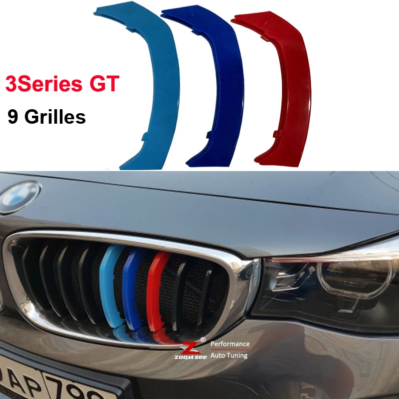 3D M Передняя решетка радиатора для автоспорта полоски гриля наклейки BMW 3 серии GT