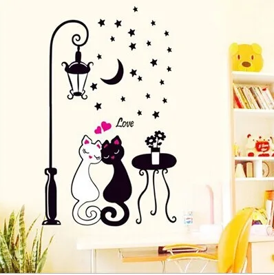 Горячая Распродажа романтический картон милые уличные обои для влюбленных пар