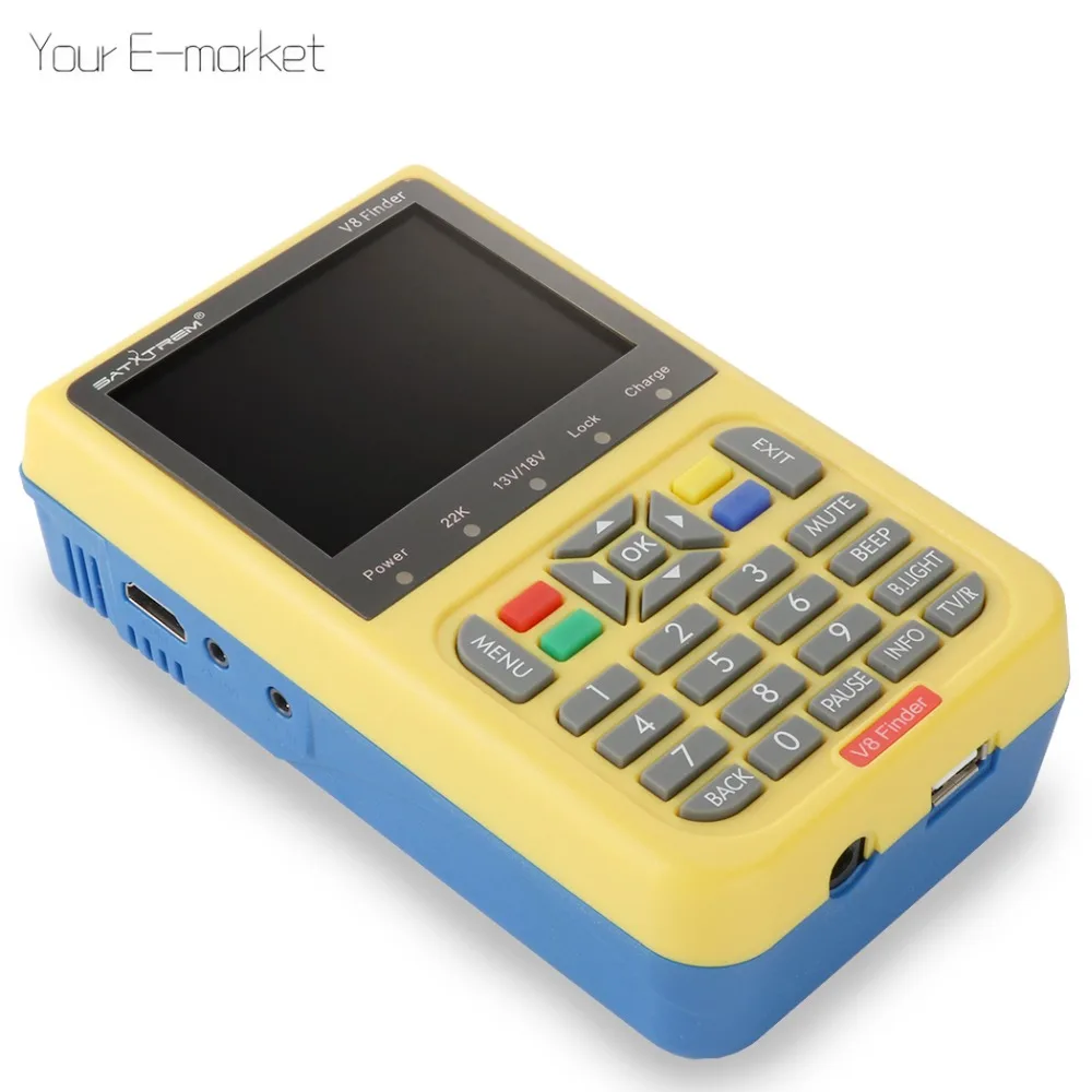Satxtrem DVB-S2 V8 Finder HD цифровой спутниковый Finder метр с 3,5 дюймовым ЖК-дисплеем MPEG-4 Satfinder