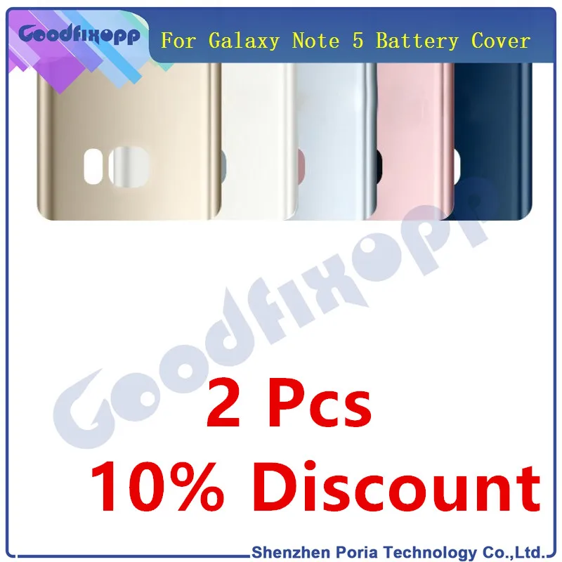 Для Samsung Galaxy Note 5 крышка батареи Дверь Задняя стеклянная корпуса для N920 N920F задняя |