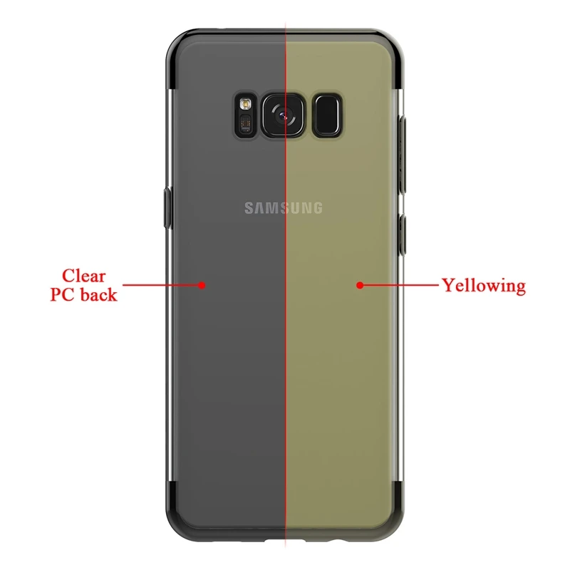 Высококачественный мягкий чехол для samsung galaxy S8 plus прозрачный силиконовый гладкий