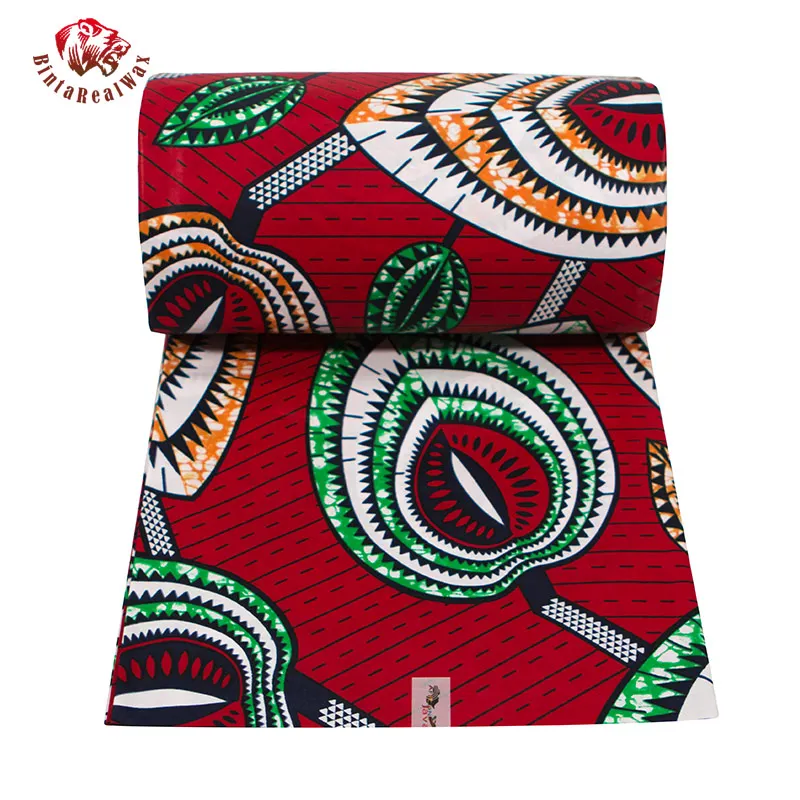 

2019 Fashion High Quality new Wax Cotton bintarealwax Fabric Wax African Fabric Batik Fabrics for Africa Clothing 24fs1263