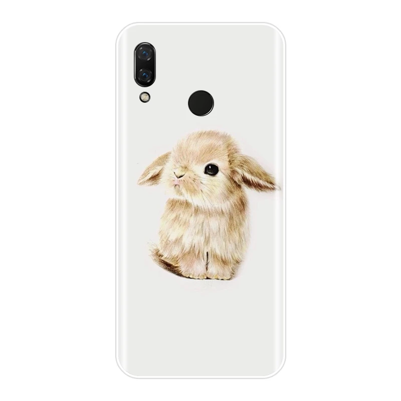 Милый чехол для телефона с рисунком в виде животного Huawei Nova 2i 3 3i 3E 2 Lite Plus