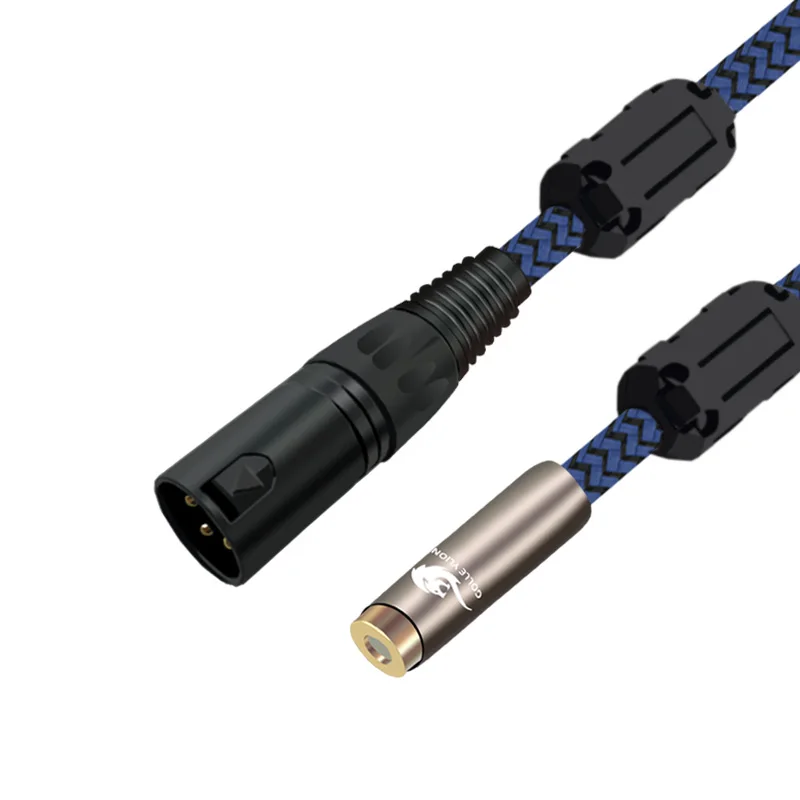 Кабель аудио HIFI 3 Pin XLR на женский RCA для усилителя, колонок, микшерного пульта OFC OD 7,0 мм 1M 2M 3M 5M 8M 10M.