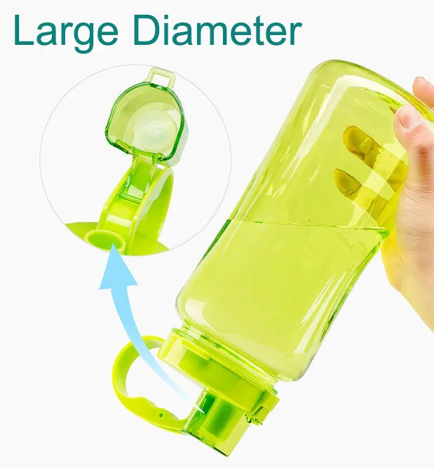 Высокое качество 2000 мл бутылка для воды розовый большой 1Л/2л пластиковые