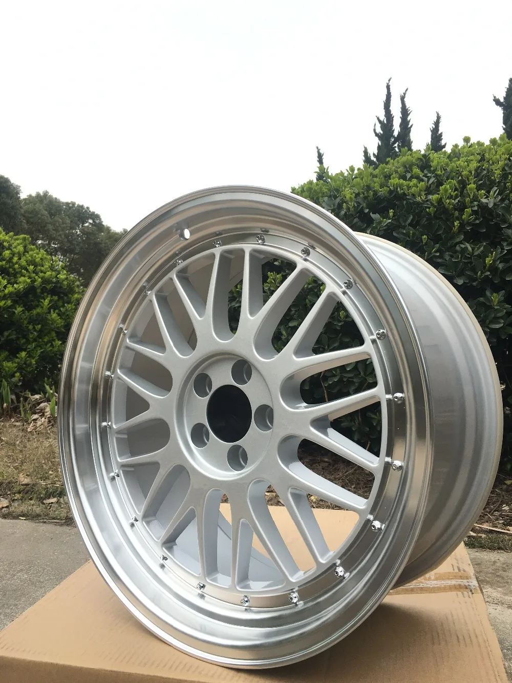 18 &quotСеребристые ошеломленные LM стильные диски колеса Подходит BENZ VW Volkswagen Audi