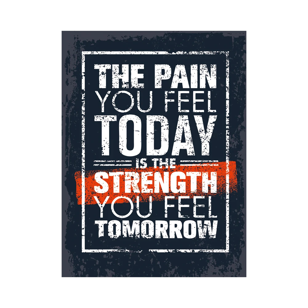 Quote Poster The Pain You Feel Today Is Strength Tomorrow Canvas Print Painting Wall Art Picture Home Decoration | Дом и сад