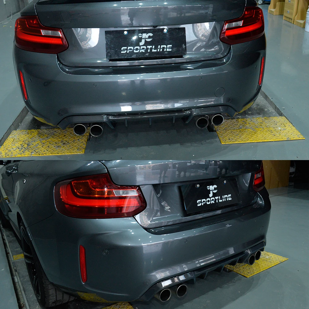Для BMW 2 серии F87 M2 Base Coupe Door 2016 2017 гоночный задний бампер диффузор для губ из