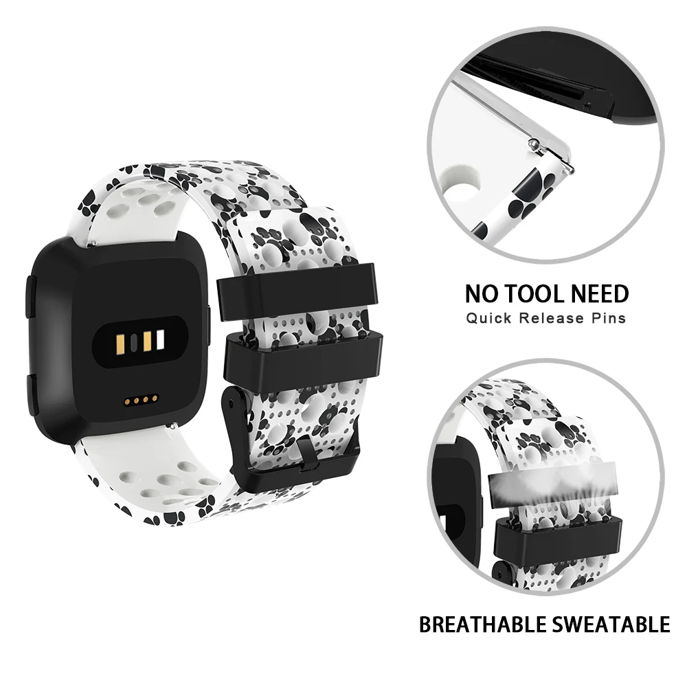 Ремешок на запястье для Fitbit Versa силиконовый регулируемый спортивный ремешок