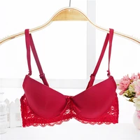 spring summer bralette sheer lace push up seamless bra for women small chest student girl double cup sexy bra party dress bra