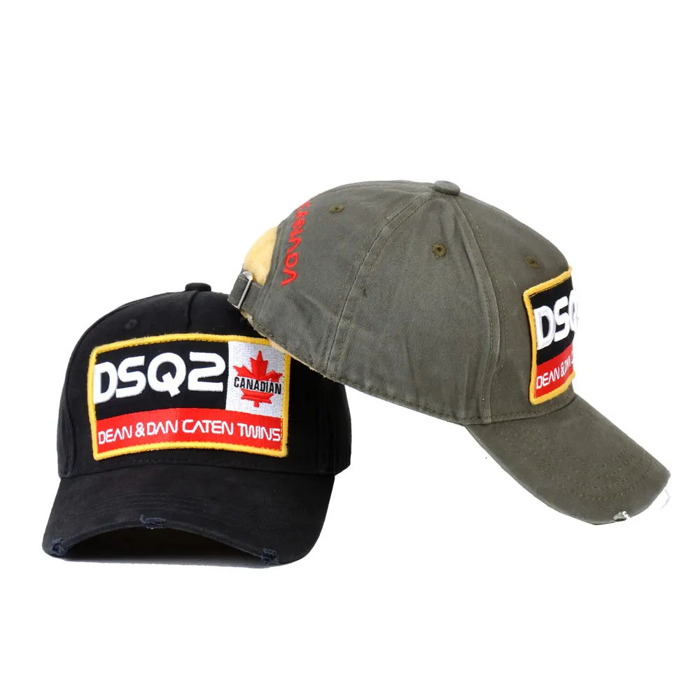 DSQICOND2 бренд DSQ2 буквы Casquette шапки вышивка папа хип хоп бейсболка DSQ черная бейсболка кепки для мужчин и женщин