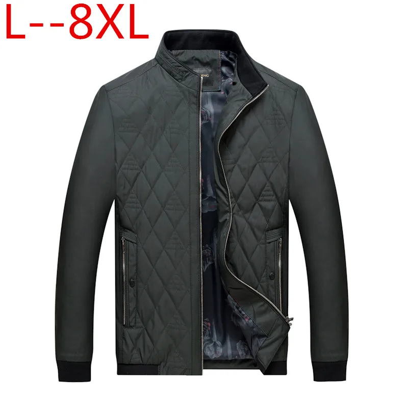 Однотонная Новинка 2018 повседневная куртка 8XL 6XL 5XL 4XL Мужская весенне осенняя