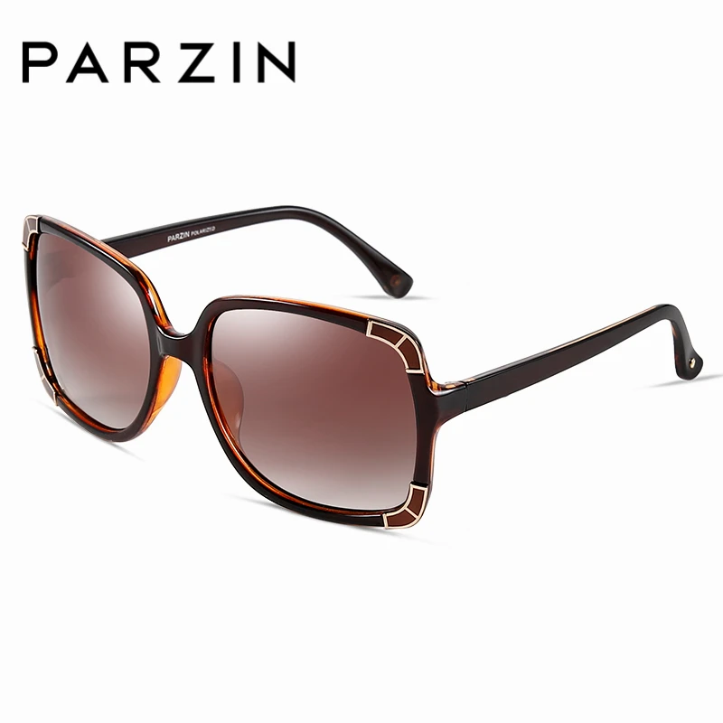 Женские поляризованные солнцезащитные очки PARZIN, бренд Elegant New Fashion Shield Защита от ультрафиолетовых лучей 400 Квадратная рамка высокого качества 9276