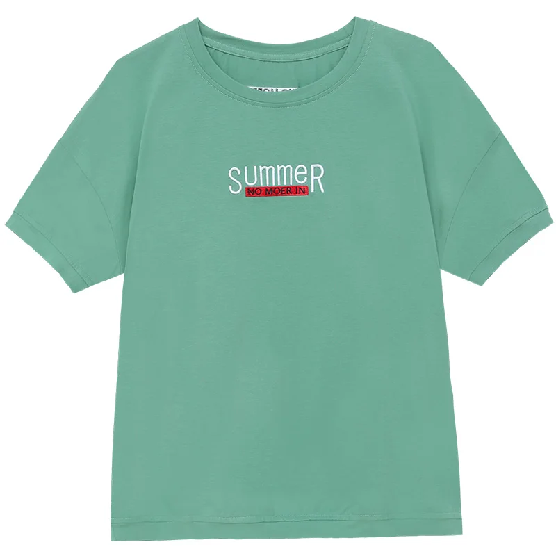 

2021 Short-sleeved T-shirt Women's Cotton Loose Women's New Summer Super-hot T-shirt Korean Fashion Top