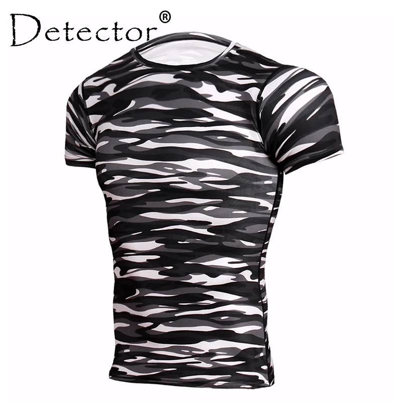Мужская футболка для бега Detector компрессионные колготки мужская спортивная