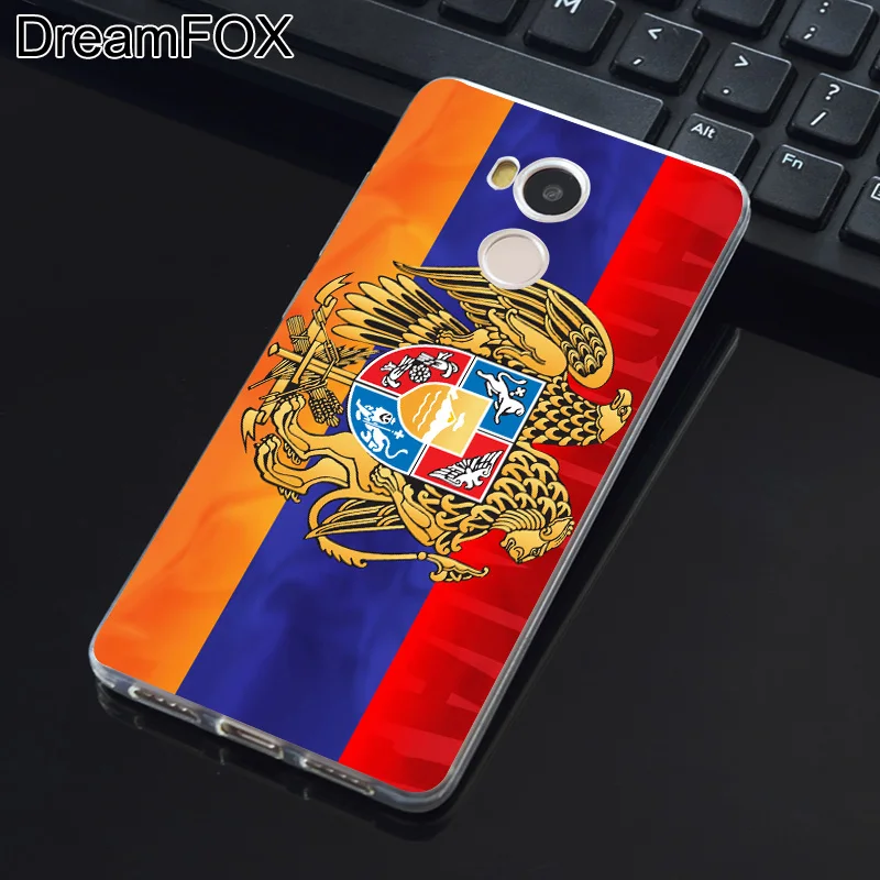 DREAMFOX K021 армянская символы логотип Мягкие TPU силиконовый чехол для Xiaomi Redmi Note 3 4 5