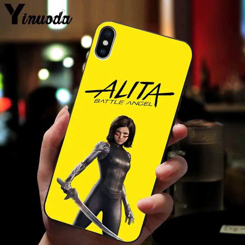 Yinuoda ALITA черный ТПУ Мягкий силиконовый чехол для телефона iPhone 5 5Sx 6 7 plus 8 X XS MAX
