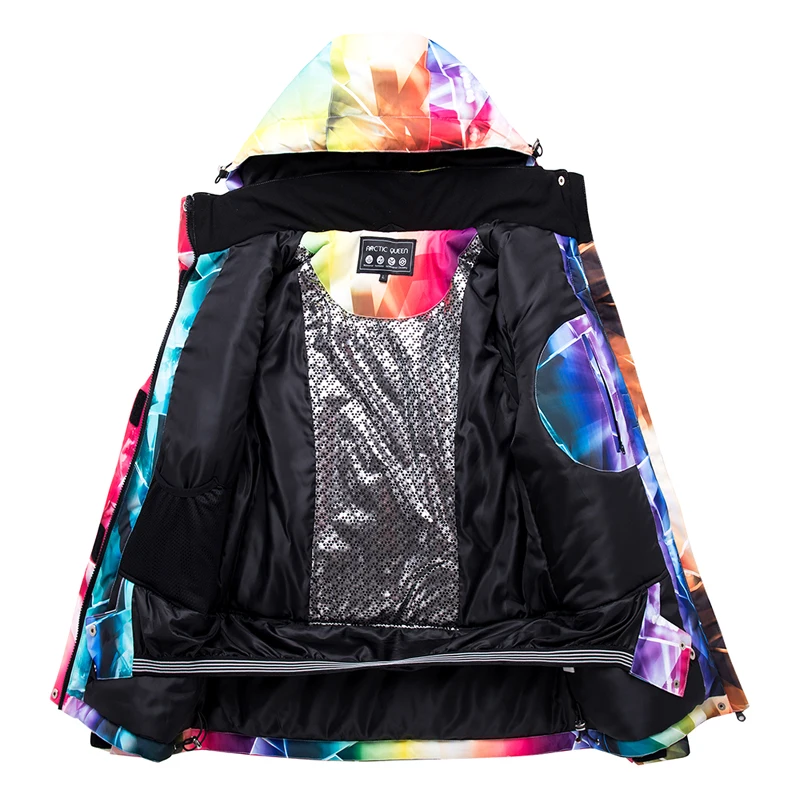 Arctic queen зима лыжный костюм, куртка Для женщин сноуборд спортивный костюм Snowproof зимние дышащие Лыжная куртка+ комбинезон теплые лыжные штаны