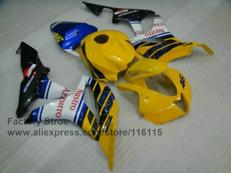 Синий белый набор для литья под давлением мотоцикла HONDA CBR 600 RR Обтекатели 2007 2008 OEM